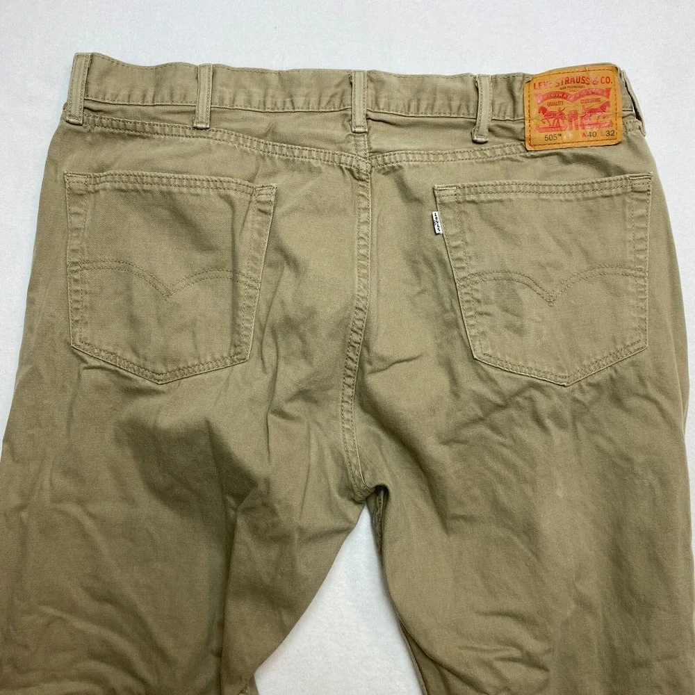Levi's 505 Jeans Mens Size 40 Tan Denim Straight Leg Pants